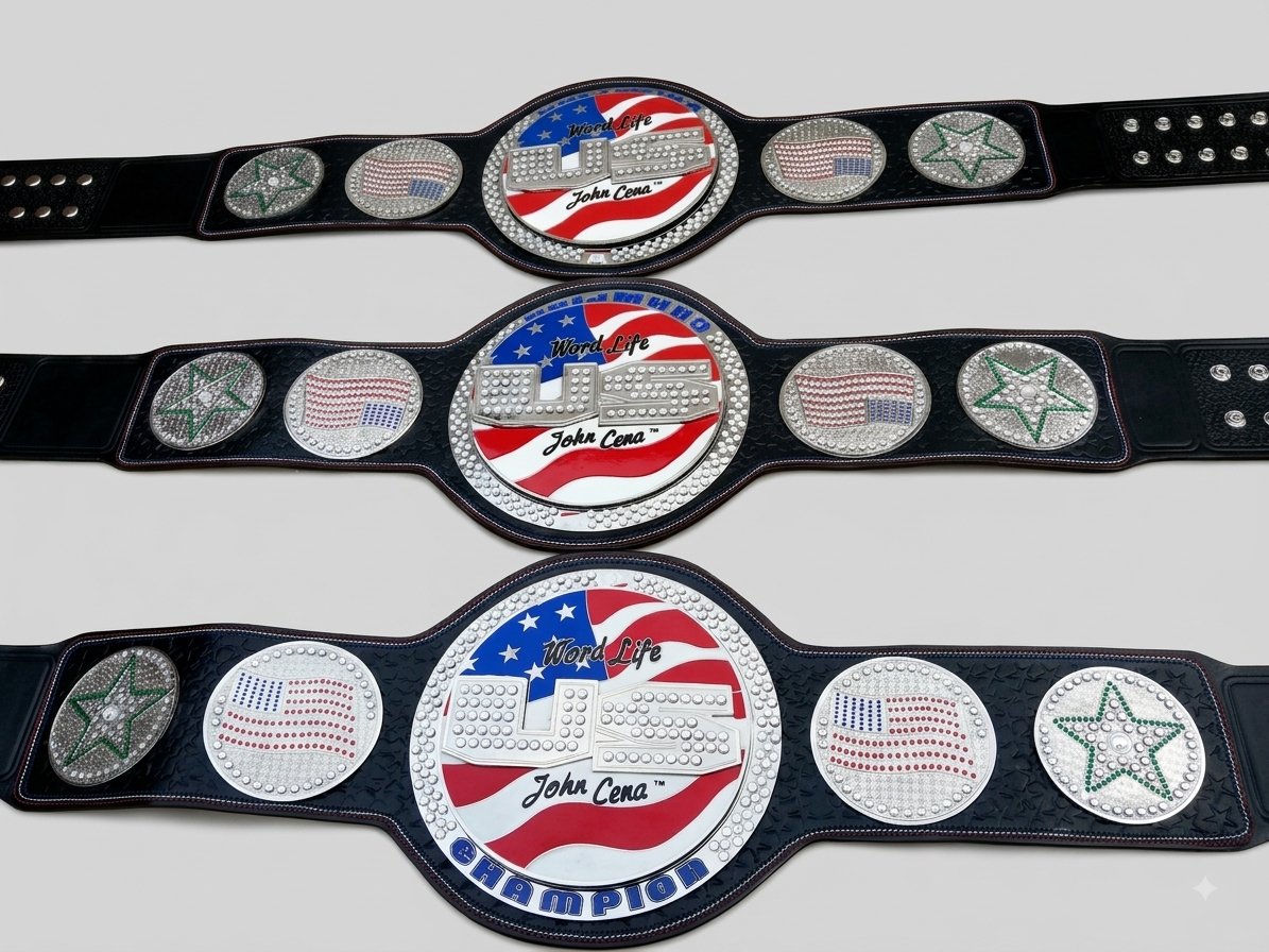US United States Wrestling Spinner Championship Replica Title Belt