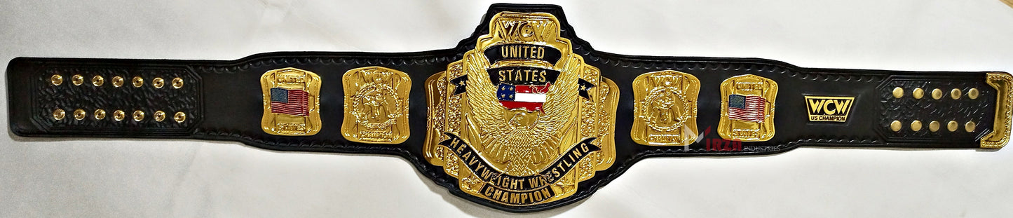 WCW UNITED STATES WRESTLING HEAVYWEIGHT CHAMPIONSHIP BELT ZINC METAL ADULT SIZE