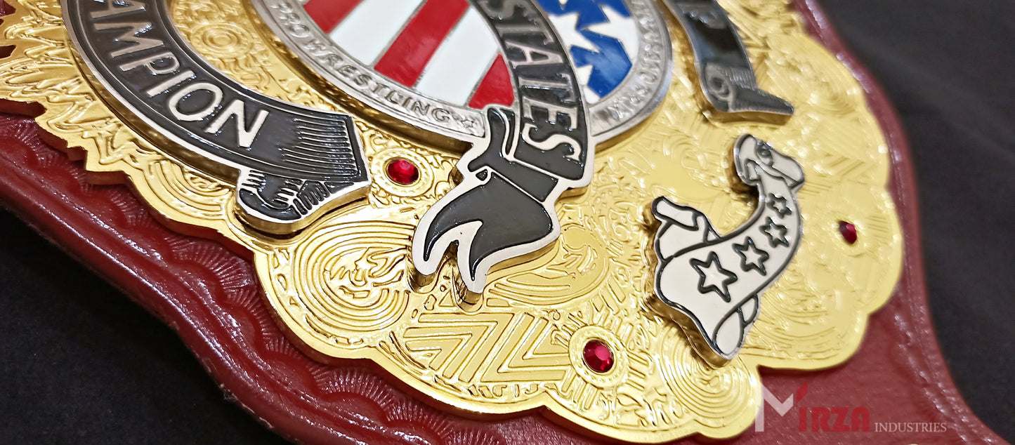 IWGP United States Heavyweight Wrestling Championship Replica Belt Dual Plated