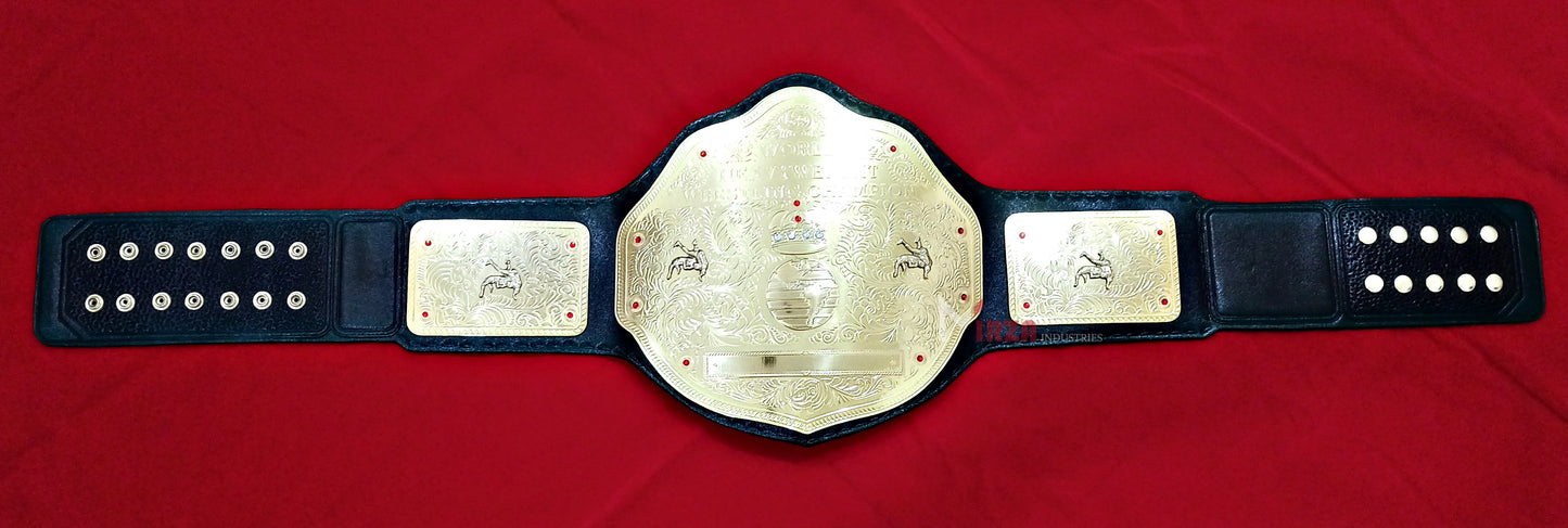 WORLD HEAVYWEIGHT BIG GOLD CHAMPIONSHIP REPLICA BELT BRASS METAL ADULT SIZE