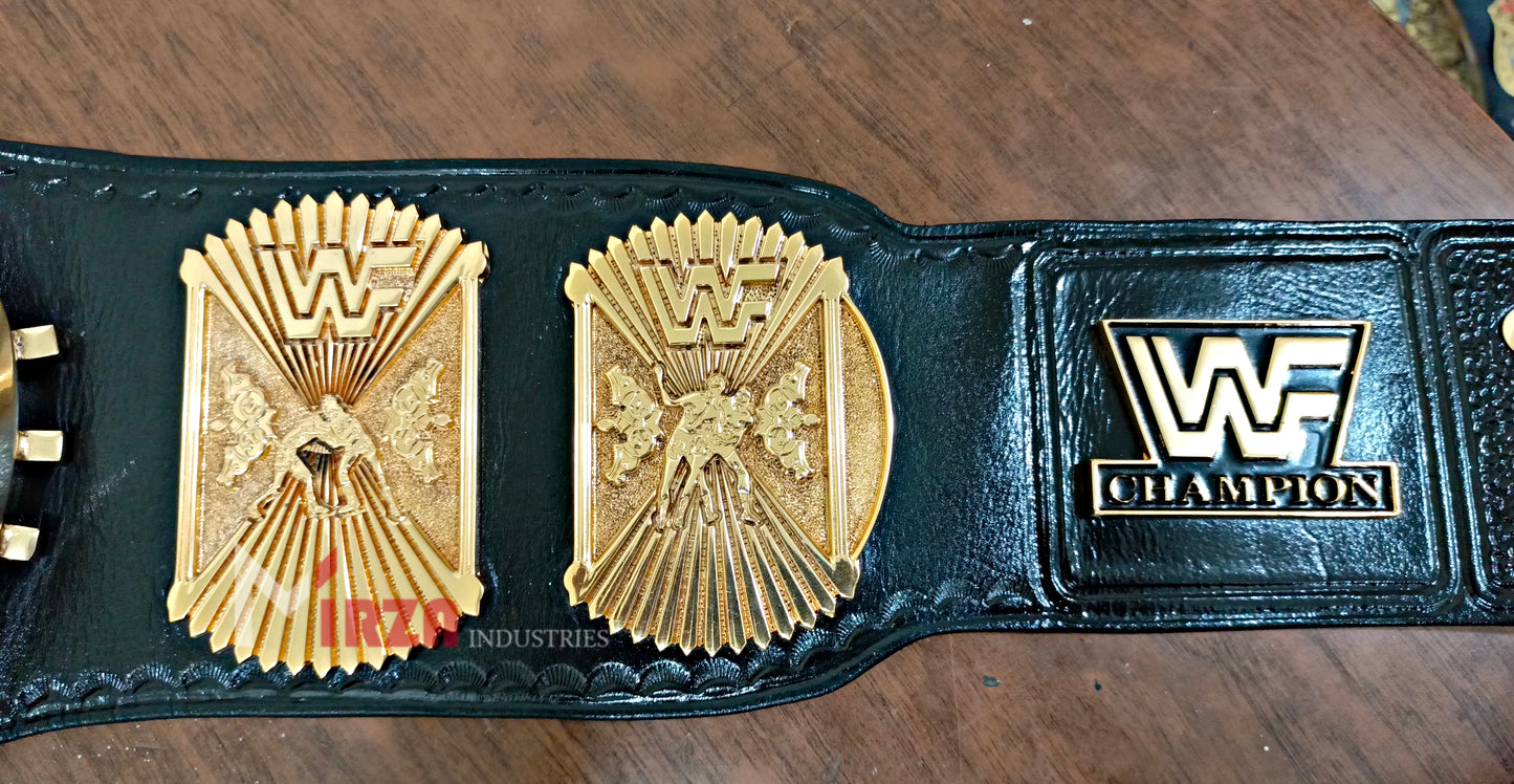 WWF Wing Eagle Wrestling Championship Belt 6MM CNC HD Textured Plates Adult Size 24k Gold