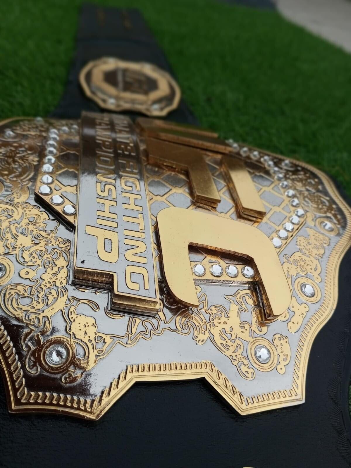 UFC Ultimate Fighting Championship Replica Title Belt Brass Metal Plates 3 Layers Stacked