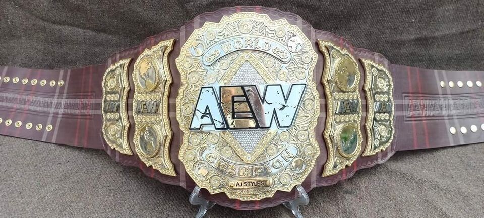 NEW AEW World Wrestling Heavyweight Championship Belt Adult Size 4MM 3 Layer Stacked