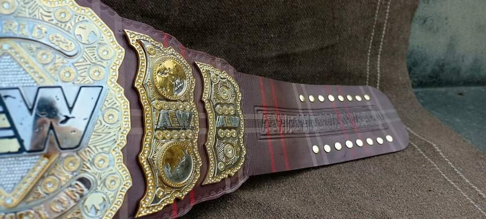 NEW AEW World Wrestling Heavyweight Championship Belt Adult Size 4MM 3 Layer Stacked
