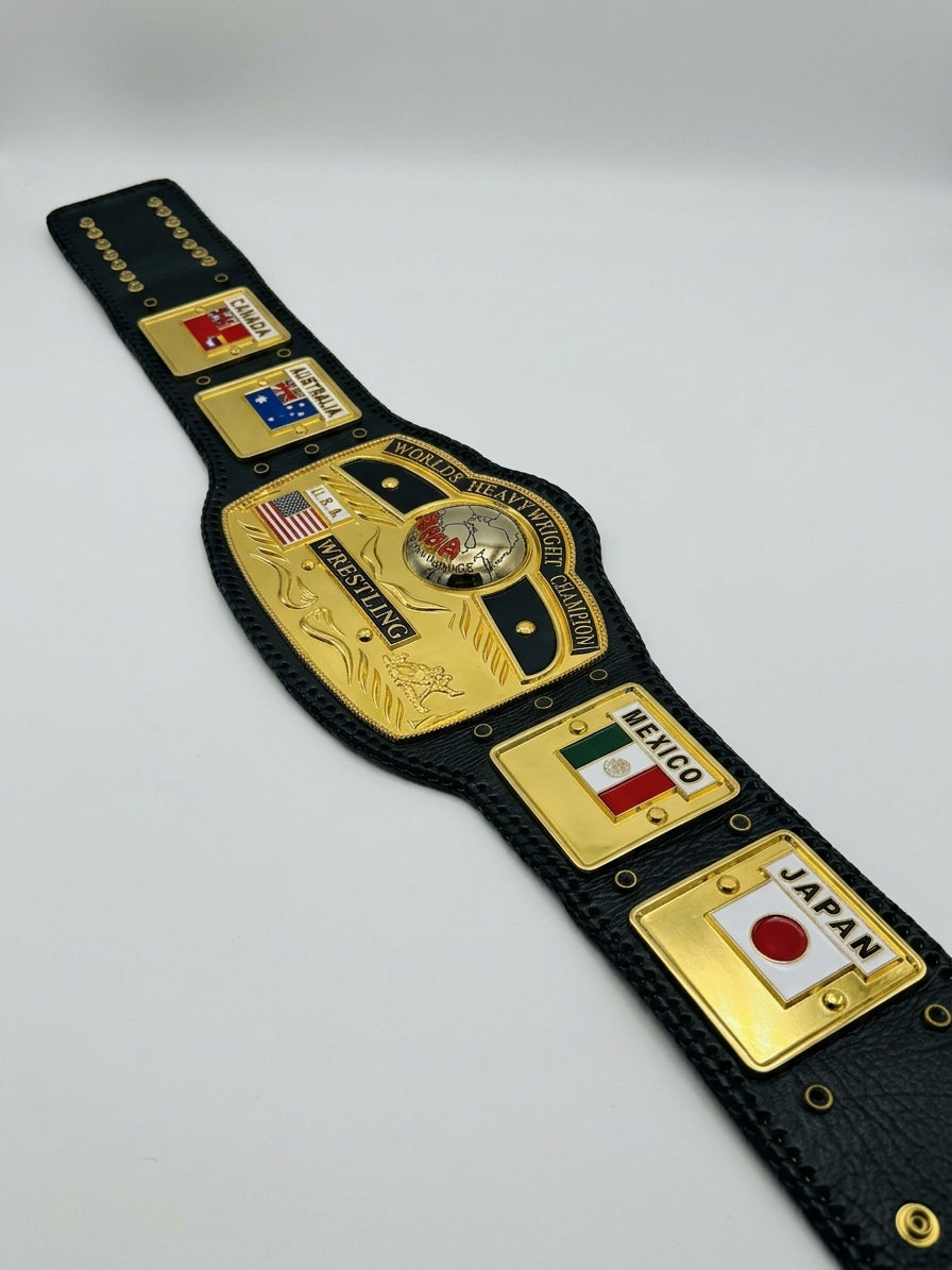 NWA DOMED GLOBE WRESTLING HEAVYWEIGHT CHAMPIONSHIP REPLICA BELT 3D CNC