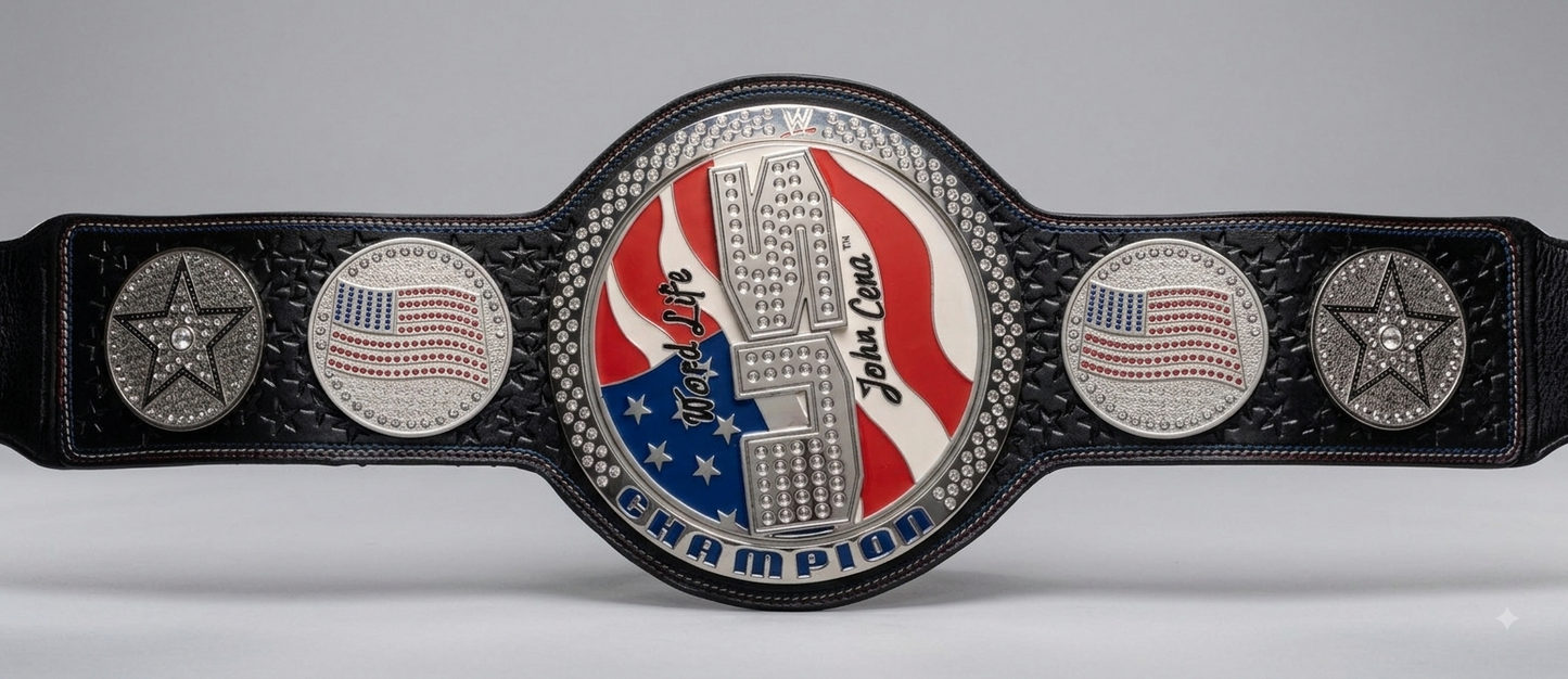 US United States Wrestling Spinner Championship Replica Title Belt