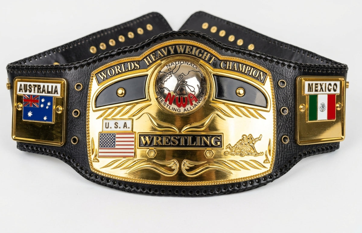 NWA DOMED GLOBE WRESTLING HEAVYWEIGHT CHAMPIONSHIP REPLICA BELT 3D CNC