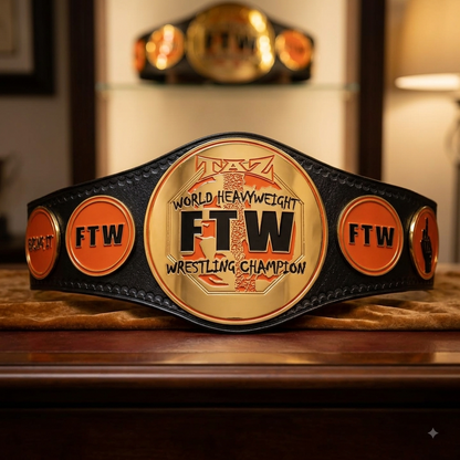 TAZ FTW Heavyweight Championship Belt Genuine Leather Replica