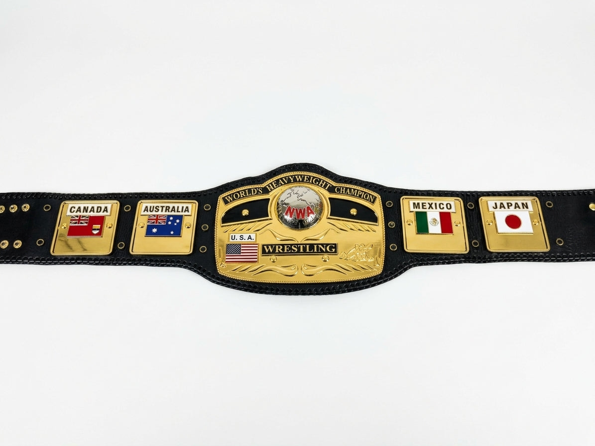 NWA DOMED GLOBE WRESTLING HEAVYWEIGHT CHAMPIONSHIP REPLICA BELT 3D CNC