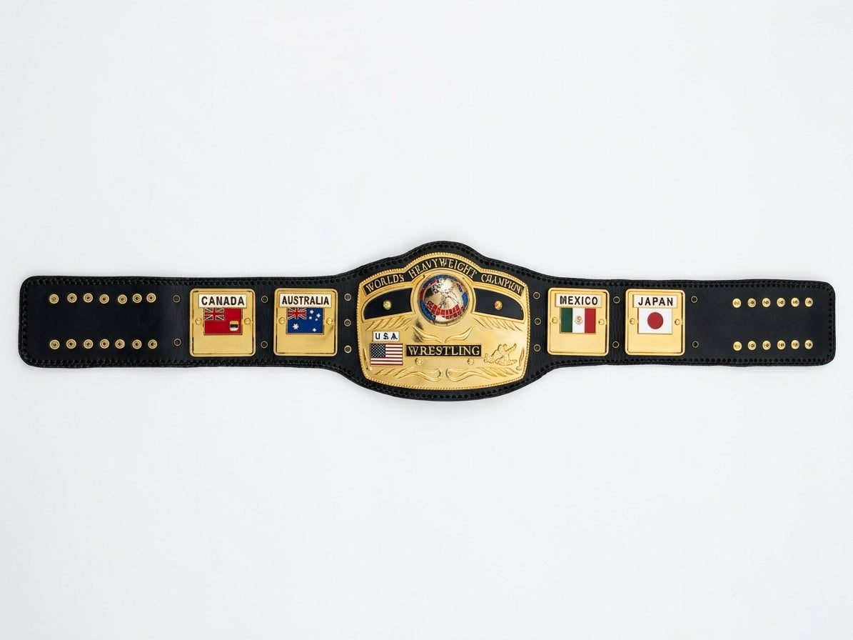 NWA DOMED GLOBE WRESTLING HEAVYWEIGHT CHAMPIONSHIP REPLICA BELT 3D CNC