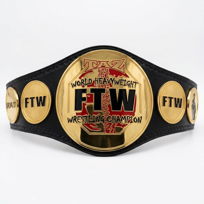 TAZ FTW Heavyweight Championship Belt Genuine Leather Replica