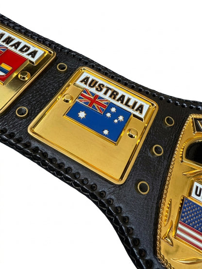 NWA DOMED GLOBE WRESTLING HEAVYWEIGHT CHAMPIONSHIP REPLICA BELT 3D CNC