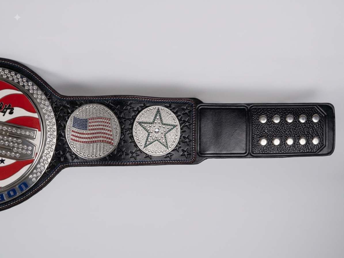 US United States Wrestling Spinner Championship Replica Title Belt