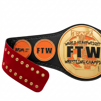 TAZ FTW Heavyweight Championship Belt Genuine Leather Replica