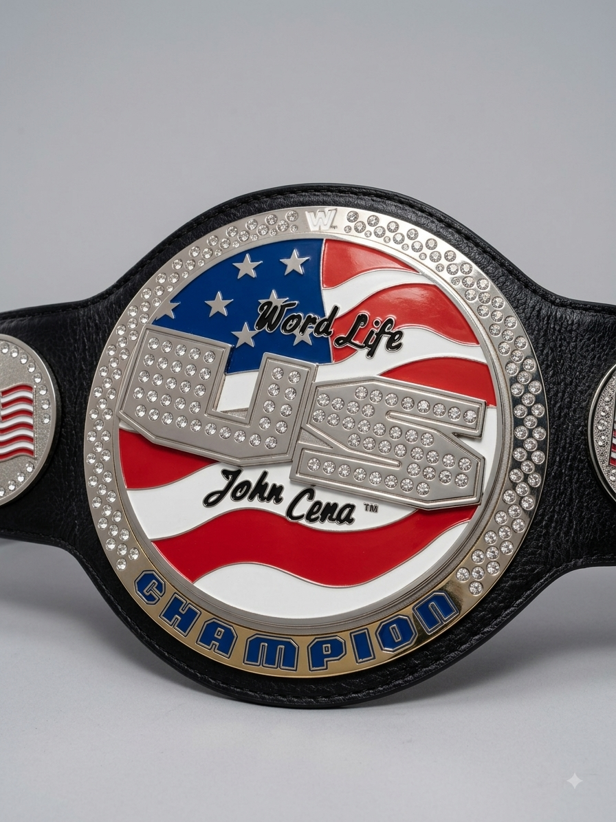 US United States Wrestling Spinner Championship Replica Title Belt