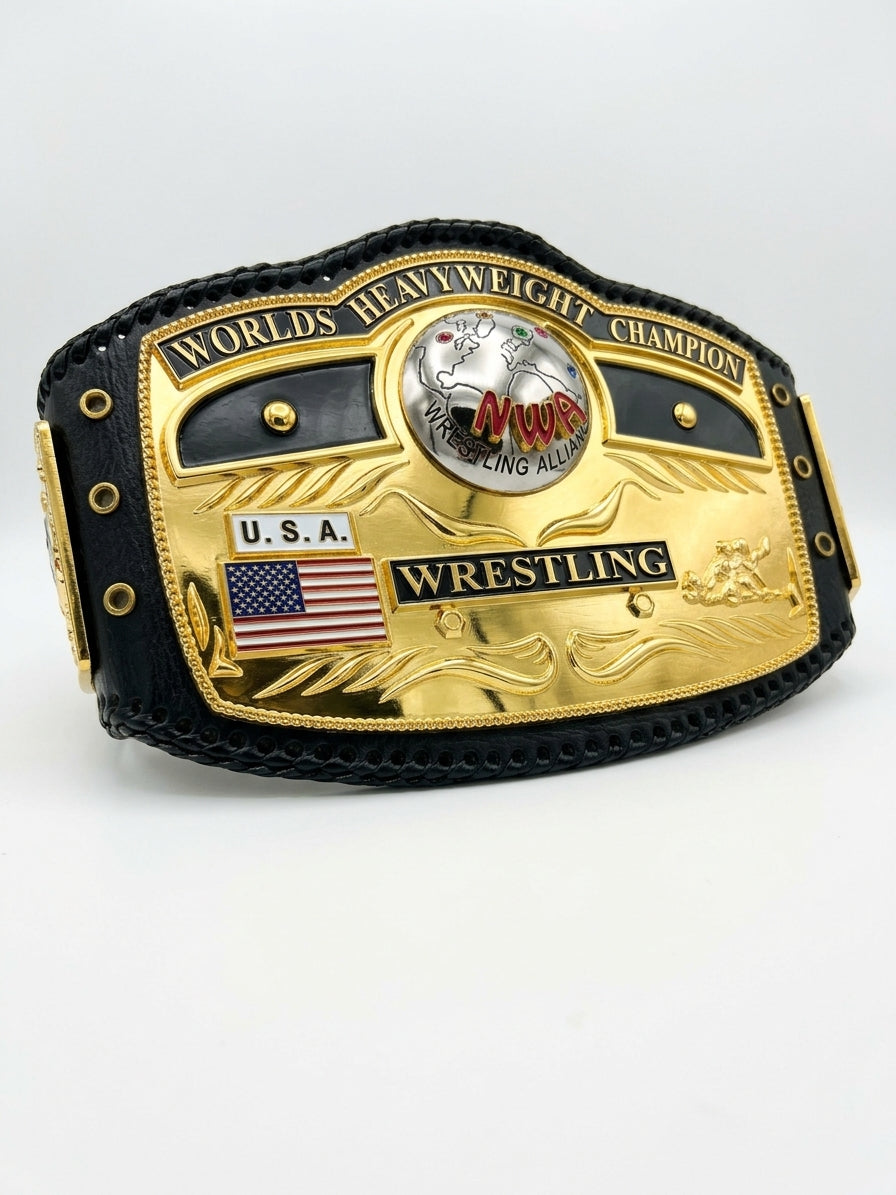 NWA DOMED GLOBE WRESTLING HEAVYWEIGHT CHAMPIONSHIP REPLICA BELT 3D CNC