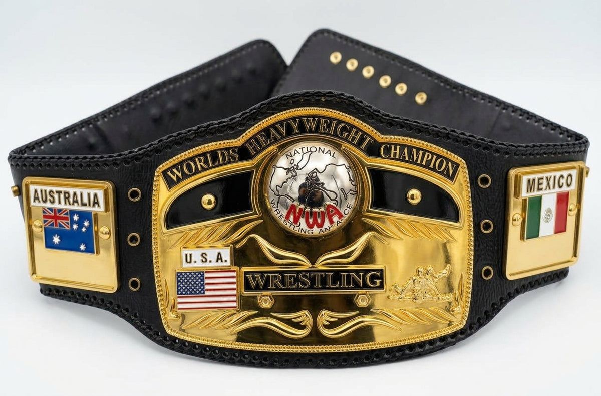 NWA DOMED GLOBE WRESTLING HEAVYWEIGHT CHAMPIONSHIP REPLICA BELT 3D CNC