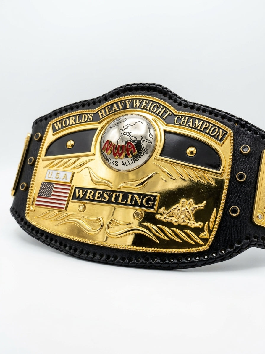 NWA DOMED GLOBE WRESTLING HEAVYWEIGHT CHAMPIONSHIP REPLICA BELT 3D CNC