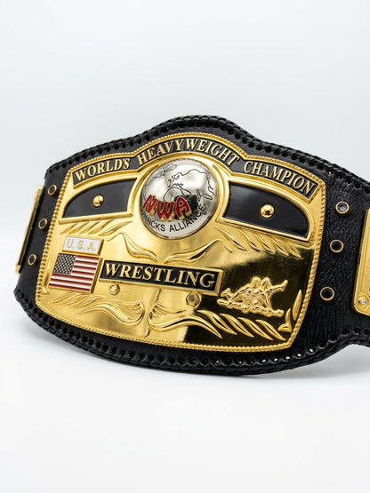 NWA DOMED GLOBE WRESTLING HEAVYWEIGHT CHAMPIONSHIP REPLICA BELT 3D CNC