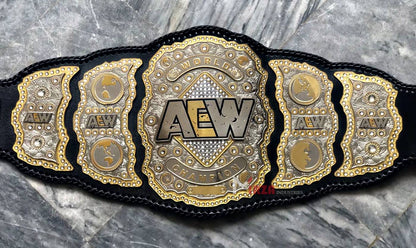 AEW World Wrestling Championship Replica Title Belt 4MM Brass 4 Layers Stacked