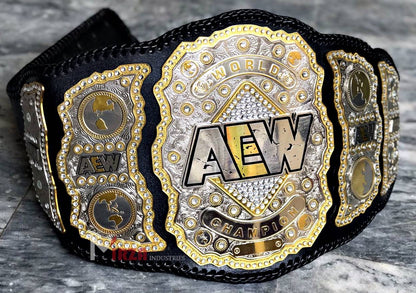 AEW World Wrestling Championship Replica Title Belt 4MM Brass 4 Layers Stacked