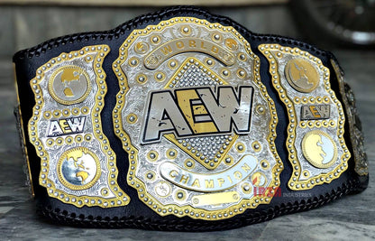 AEW World Wrestling Championship Replica Title Belt 4MM Brass 4 Layers Stacked