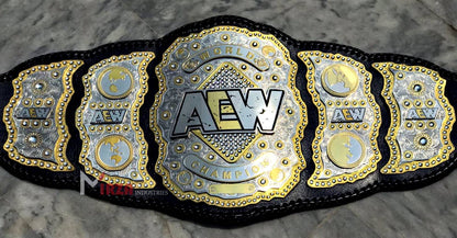 AEW World Wrestling Championship Replica Title Belt 4MM Brass 4 Layers Stacked