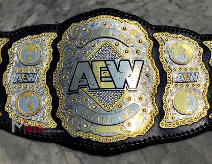 AEW World Wrestling Championship Replica Title Belt 4MM Brass 4 Layers Stacked