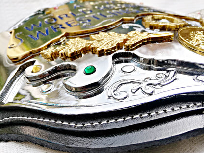 AWA WORLD HEAVYWEIGHT CHAMPIONSHIP BELT Zinc Metal Replica Title
