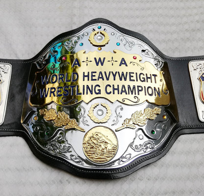AWA WORLD HEAVYWEIGHT CHAMPIONSHIP BELT Zinc Metal Replica Title