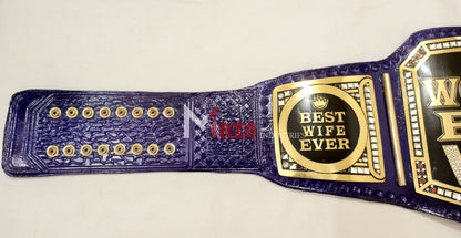 CUSTOM WORLD GREATEST WIFE CHAMPIONSHIP BELT ADULT SIZE