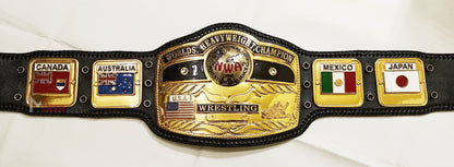 NWA DOMED GLOBE WORLD HEAVYWEIGHT CHAMPIONSHIP BELT ADULT SIZE REPLICA ZINC METAL