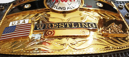 NWA DOMED GLOBE WORLD HEAVYWEIGHT CHAMPIONSHIP BELT ADULT SIZE REPLICA ZINC METAL