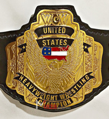 WCW UNITED STATES WRESTLING HEAVYWEIGHT CHAMPIONSHIP BELT ZINC METAL ADULT SIZE
