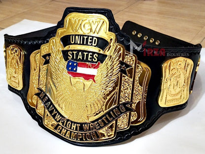 WCW UNITED STATES WRESTLING HEAVYWEIGHT CHAMPIONSHIP BELT ZINC METAL ADULT SIZE