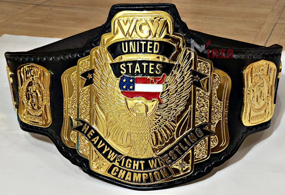 WCW UNITED STATES WRESTLING HEAVYWEIGHT CHAMPIONSHIP BELT ZINC METAL ADULT SIZE
