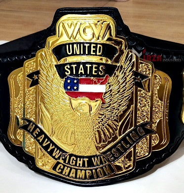 WCW UNITED STATES WRESTLING HEAVYWEIGHT CHAMPIONSHIP BELT ZINC METAL ADULT SIZE