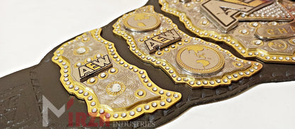 AEW World Wrestling Championship Replica Title Belt 4 Layers Stacked