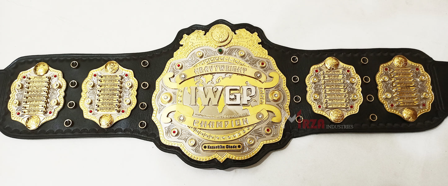 IWGP V4 Heavyweight Wrestling Championship Belt Replica Gold | Mirza Industries