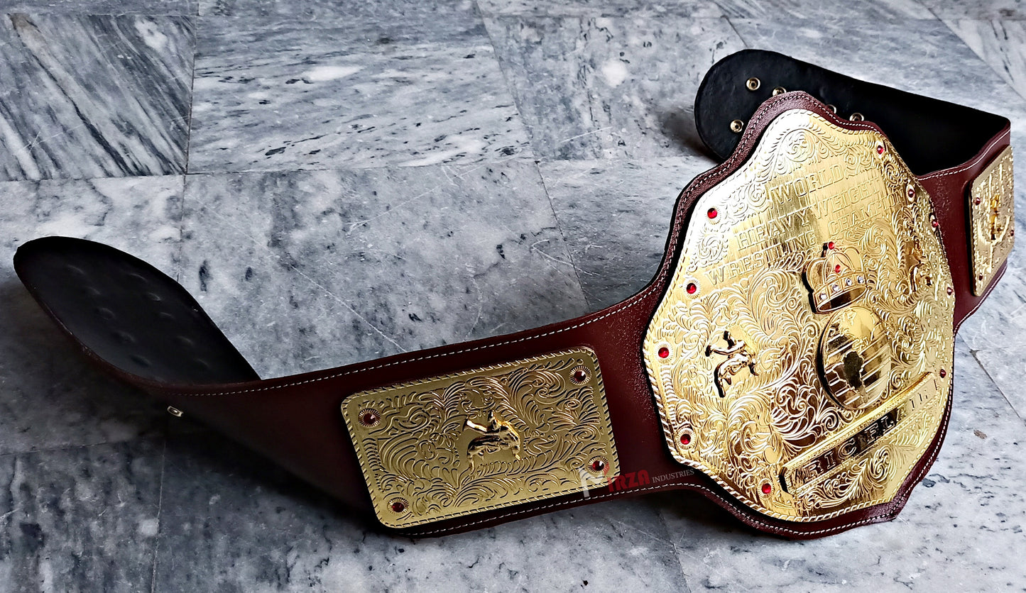 Big Gold Wrestling Heavyweight Championship Replica Title Belt Ric Flair
