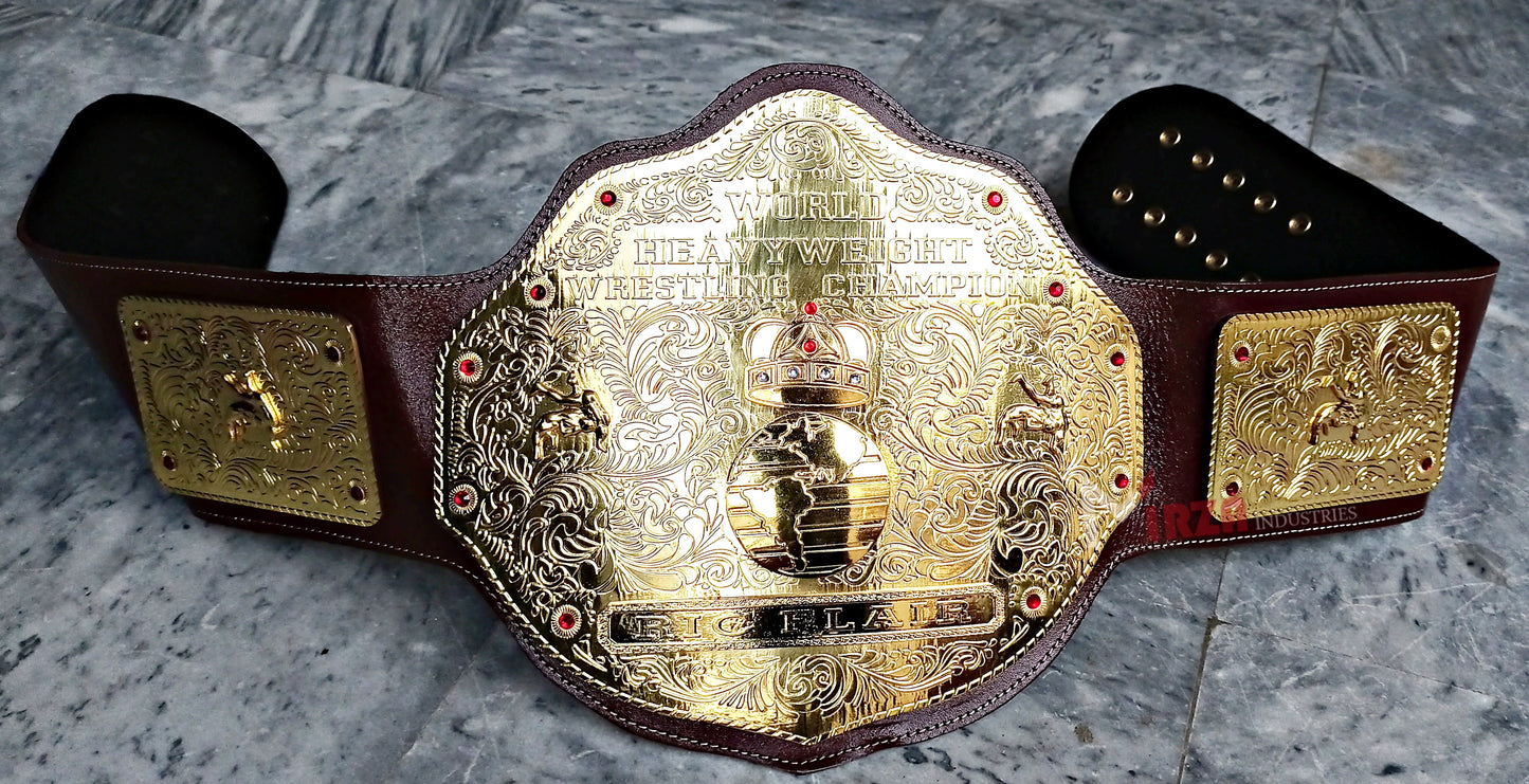 Big Gold Wrestling Heavyweight Championship Replica Title Belt Ric Flair