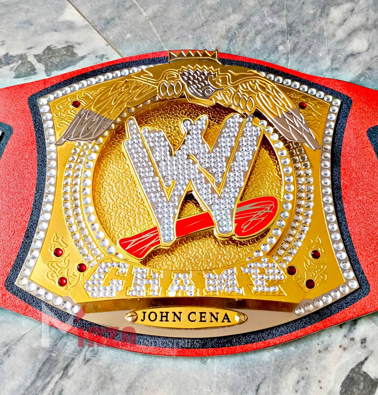 John Cena Spinner Wrestling Championship Belt Replica Gold | Mirza Industries