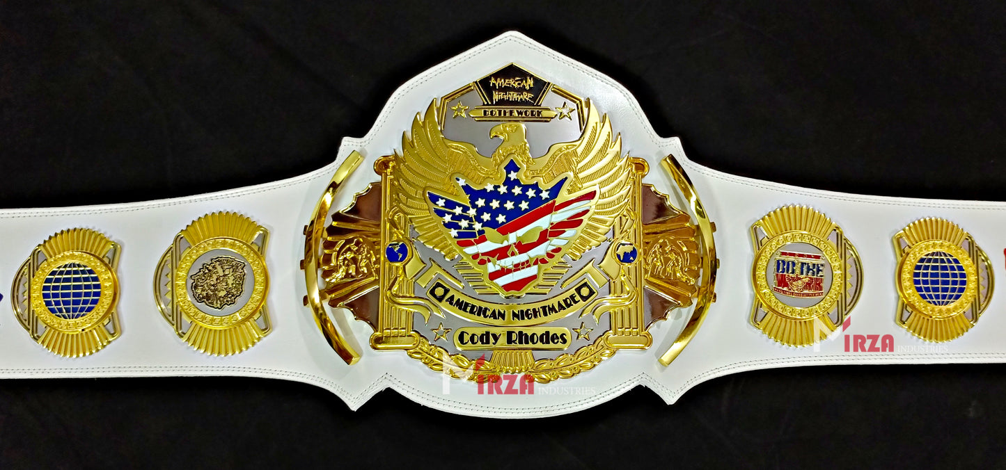 Cody Rhodes American Nightmare World Wrestling Championship Belt Zinc 6MM CNC