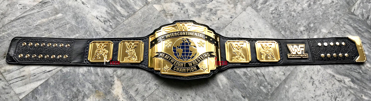 WWF Intercontinental Wrestling Championship Replica Title Belt CNC 24k Gold Plated