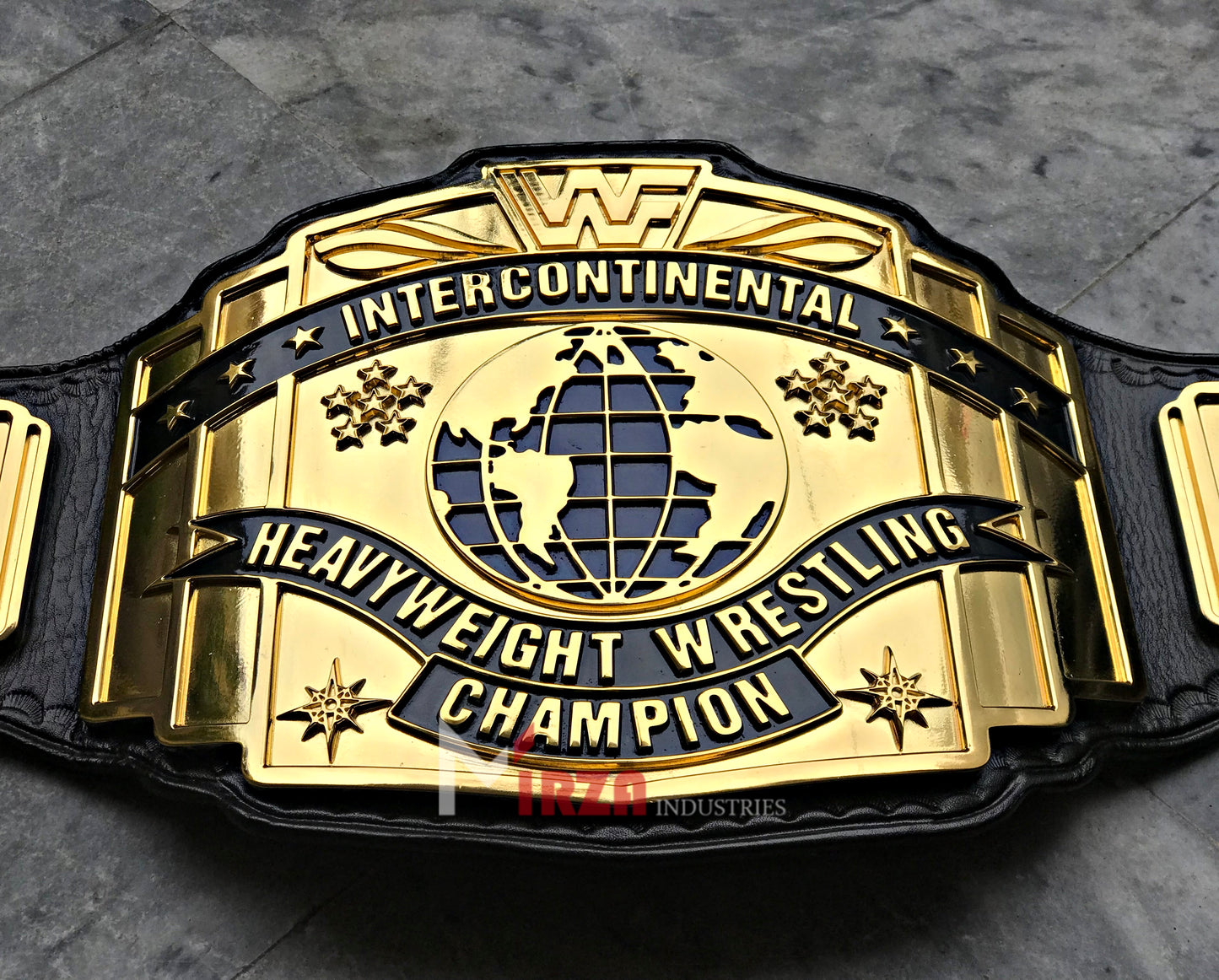 WWF Intercontinental Wrestling Championship Replica Title Belt CNC 24k Gold Plated
