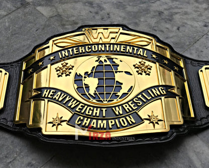WWF Intercontinental Wrestling Championship Replica Title Belt CNC 24k Gold Plated