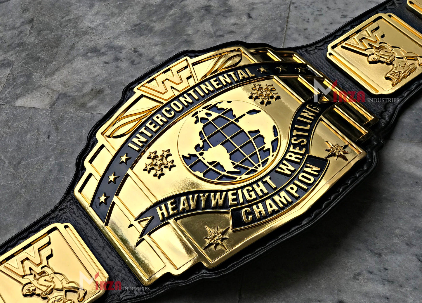 WWF Intercontinental Wrestling Championship Replica Title Belt CNC 24k Gold Plated