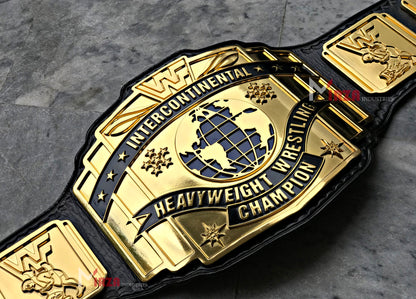 WWF Intercontinental Wrestling Championship Replica Title Belt CNC 24k Gold Plated