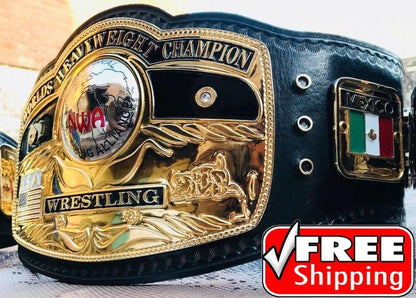 NWA Domed Globe Heavyweight 24K Gold Championship Belt