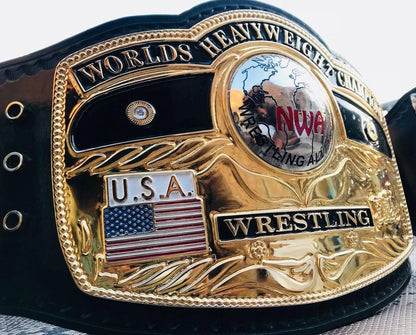 NWA Domed Globe Heavyweight 24K Gold Championship Belt